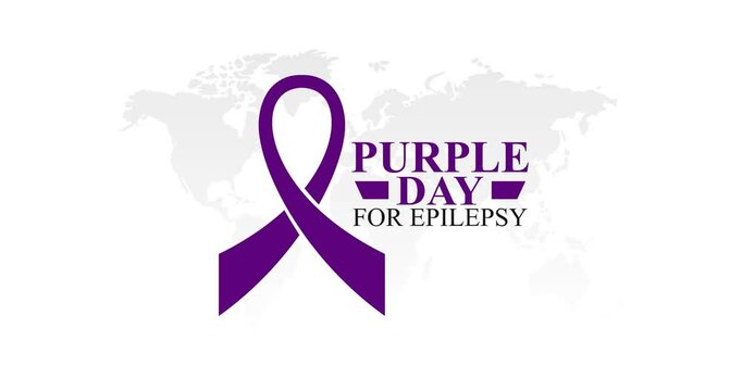 purple day for epilepsy motion video, ideal for purple day celebration
