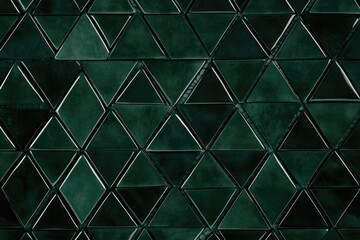A detailed shot of a green glazed tile wall, ideal for architectural or design contexts