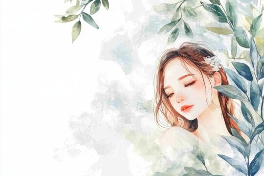 A woman wearing a flower as part of her hairstyle, possibly for a special occasion or cultural celebration