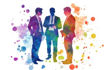 Obraz premium Three individuals standing side by side