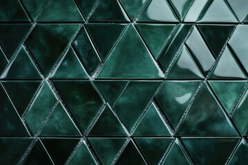 Fototapeta premium A close-up shot of a green tiled wall with intricate patterns and texture