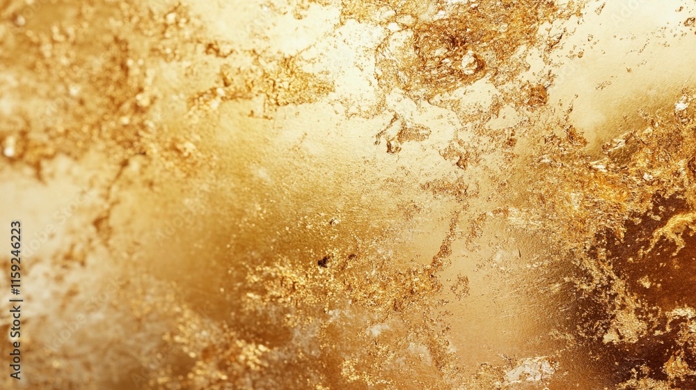 Poster elegant gold paint splashes create a lovely textured background effect. generative ai
