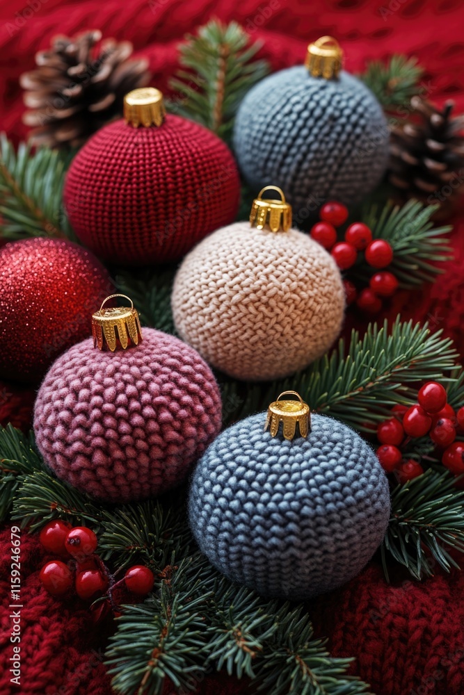 Poster decorative items on a surface
