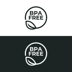 BPA free icon isolated on white background. Vector illustrations are made with vector-based software, not AI generated results.