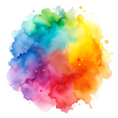 Naklejka premium Abstract watercolor stain isolated on transparent background