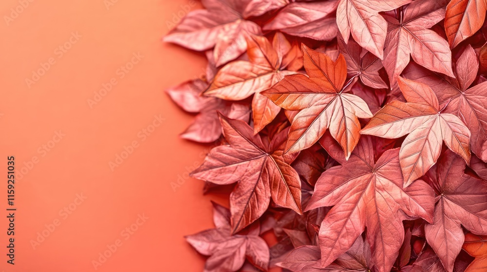 Poster maple tree abstract background concept. vibrant red leaves create a stunning autumn backdrop on a so
