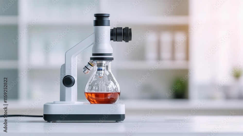 Poster smart classroom concept. a smart science lab where students conduct experiments with ar overlays and