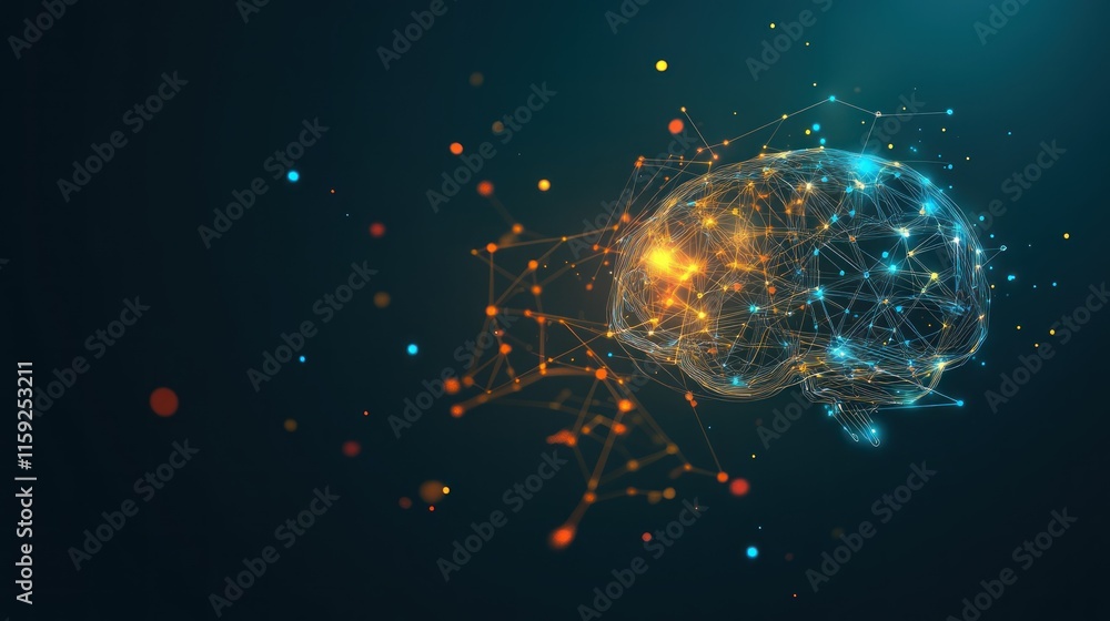 Poster abstract brain network: neural connections and cognitive processes