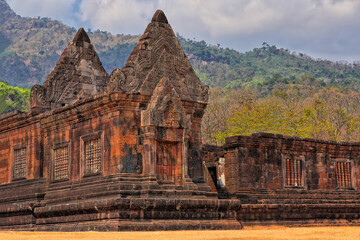 Wat Pho Champasak Historic temple complex UNESCO World Heritage Site. Laos