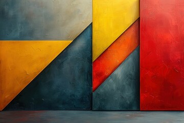 Bold geomatic wall design in the room UHD wallpaper