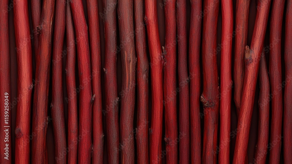 Poster mahogany tree abstract background idea. close-up of vibrant red branches creating a striking natural