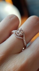 Rose Gold Diamond Ring With Unique Design