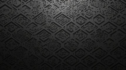 Abstract textured pattern with geometric shapes in dark tones.
