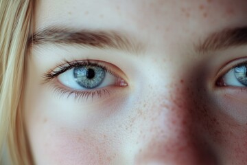 Portrait of a person with distinctive eye features, ideal for representing individuality or uniqueness