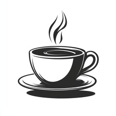 Obraz premium Hot coffee in a cup and saucer.