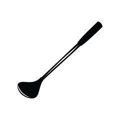 Golf club icon, silhouette, outline, vector, illustration, isolated on a white background
