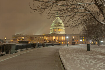 Fototapeta premium USA Capitol. Congress. American Capitol Building. Washington city Capitol. United States Capital. Washington, US landmark. Supreme Court. Washington D.C. monument. Washington city.