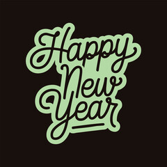 Obraz premium happy new year typography design