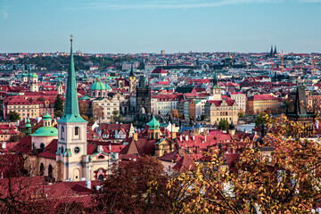 View of Prague the capital of the Czech Republic.