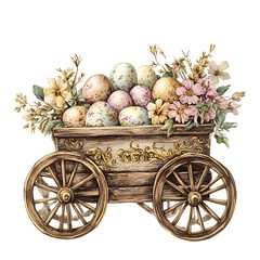 Antique Easter Clipart Vector Illustration