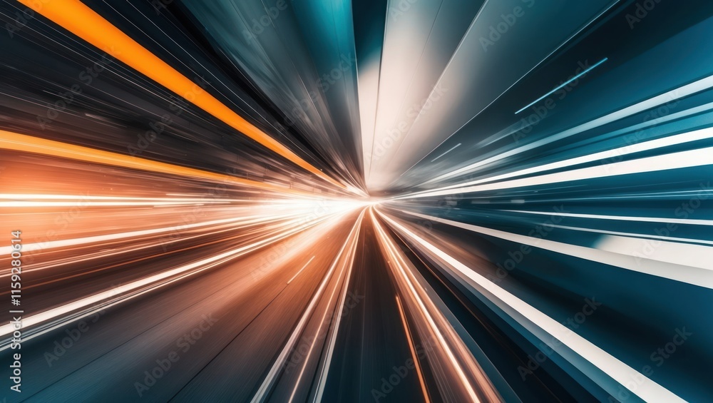Aufkleber abstract representation of motion and speed with dynamic light and vibrant colors, conveying a sense