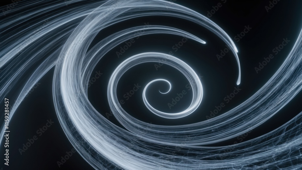 Poster elegant swirling light pattern representing dynamic energy and creativity, ideal for modern design a