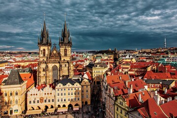 View of Prague the capital of the Czech Republic.