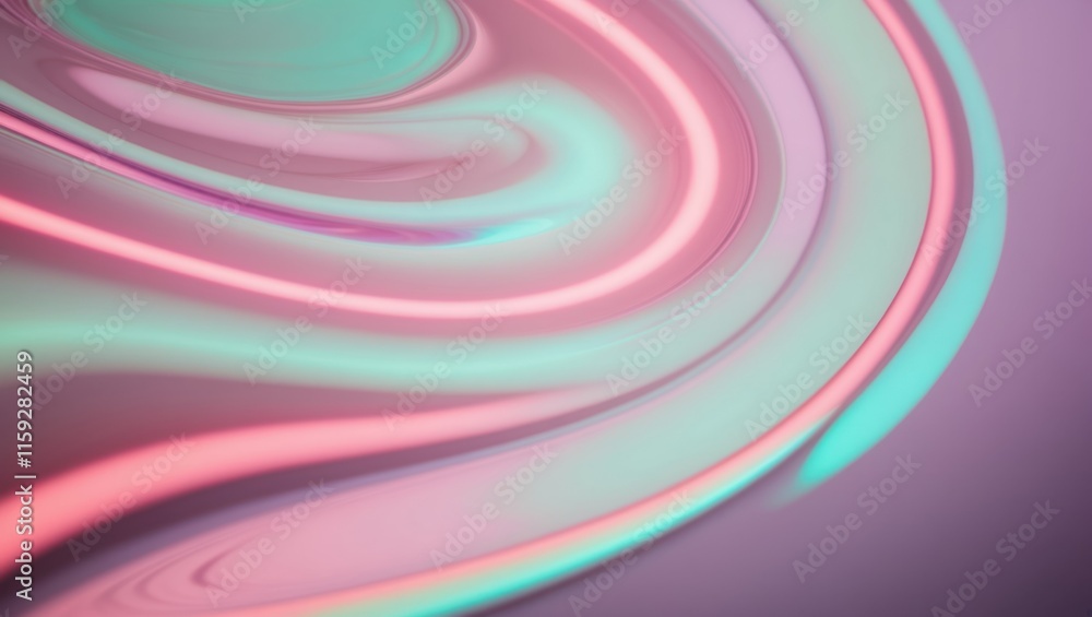 Poster abstract fluid waves in vibrant colors and lighting create a modern, artistic atmosphere perfect for