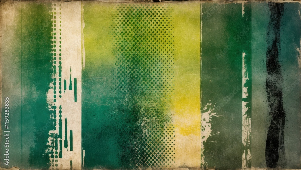 Poster abstract green textured background with patterns creating a vibrant, artistic design suitable for cr