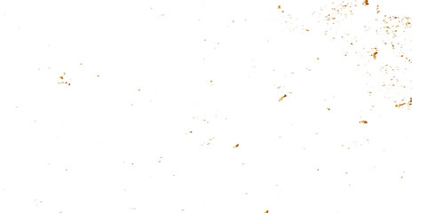 Abstract doted and confetti golden glitter and dust particles splatter on transparent background. Dust golden grunge background. Vector illustration.