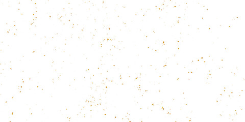 Abstract doted and confetti golden glitter and dust particles splatter on transparent background. Dust golden grunge background. Vector illustration.	