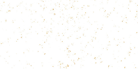 Abstract doted and confetti golden glitter and dust particles splatter on transparent background. Dust golden grunge background. Vector illustration.	