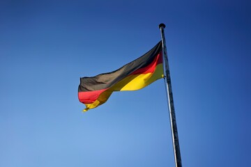 View of a German national flag.
