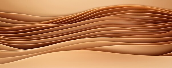 Obraz premium Minimal chocolates idea. Abstract wavy texture in warm tones creates a sense of depth and fluidity.