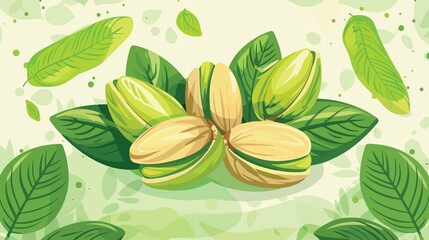 Detailed Pistachio Nut Vector Illustration for Creative Designs