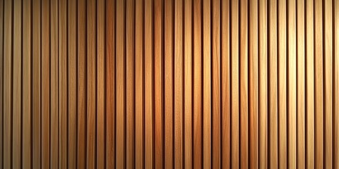Fototapeta premium A close-up of vertical slats on the wall, creating an elegant and modern background with a wooden texture. 