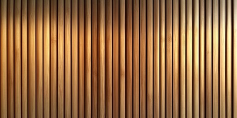 Fototapeta premium A close-up of vertical slats on the wall, creating an elegant and modern background with a wooden texture. 