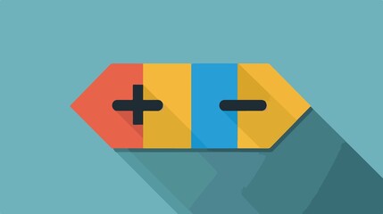 Fototapeta premium Professional Plus and Minus Stepper Button Flat Vector Icon for Apps