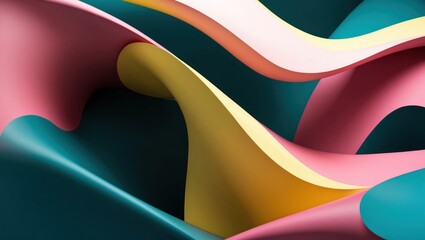 Colorful abstract waves in smooth, flowing design create a vibrant, modern atmosphere perfect for art and creative projects