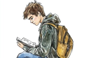 A person relaxing on the toilet with a book, great for humor and lifestyle content