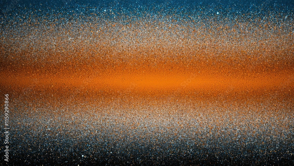 Poster vibrant abstract gradient background featuring smooth transitions from deep blue to glowing orange, 