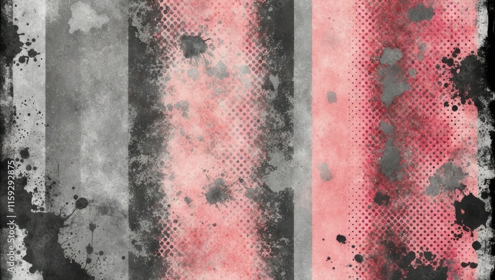 Poster abstract colorful texture with splashes and patterns in red and gray ideal for creative designs like