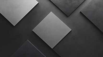 Abstract Dark Geometric Background with Textured Square Shapes