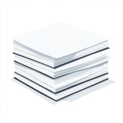 A stack of blank, white paper sheets organized neatly, perfect for various creative projects.