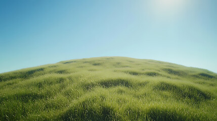 Obraz premium Rolling Green Hills under a Sunny Sky 