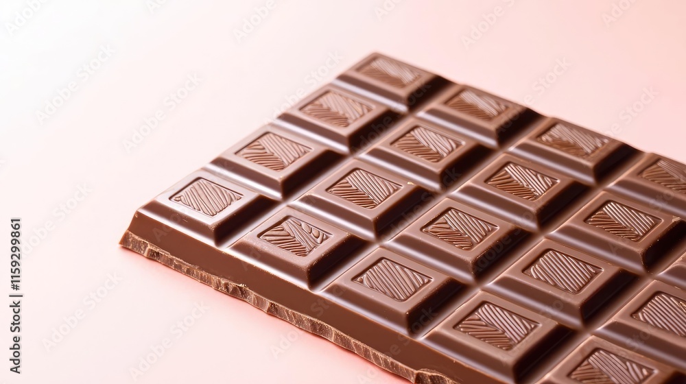 Aufkleber minimal chocolates idea. delicious chocolate bar with a smooth texture and glossy finish, ready to b