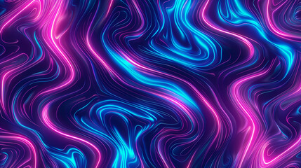 Obraz premium Neon Pink and Blue Color Outline Swirl Background