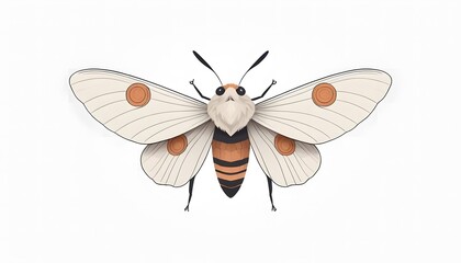 Charming Illustration of a Unique Moth