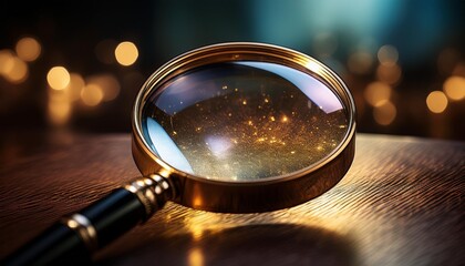 magnifying glass on the table