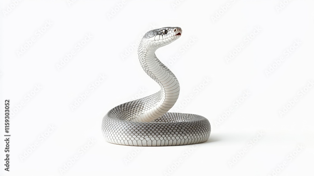 Poster stunning close-up of a serpent with intricate scale patterns and elegant curvature, perfect for natu